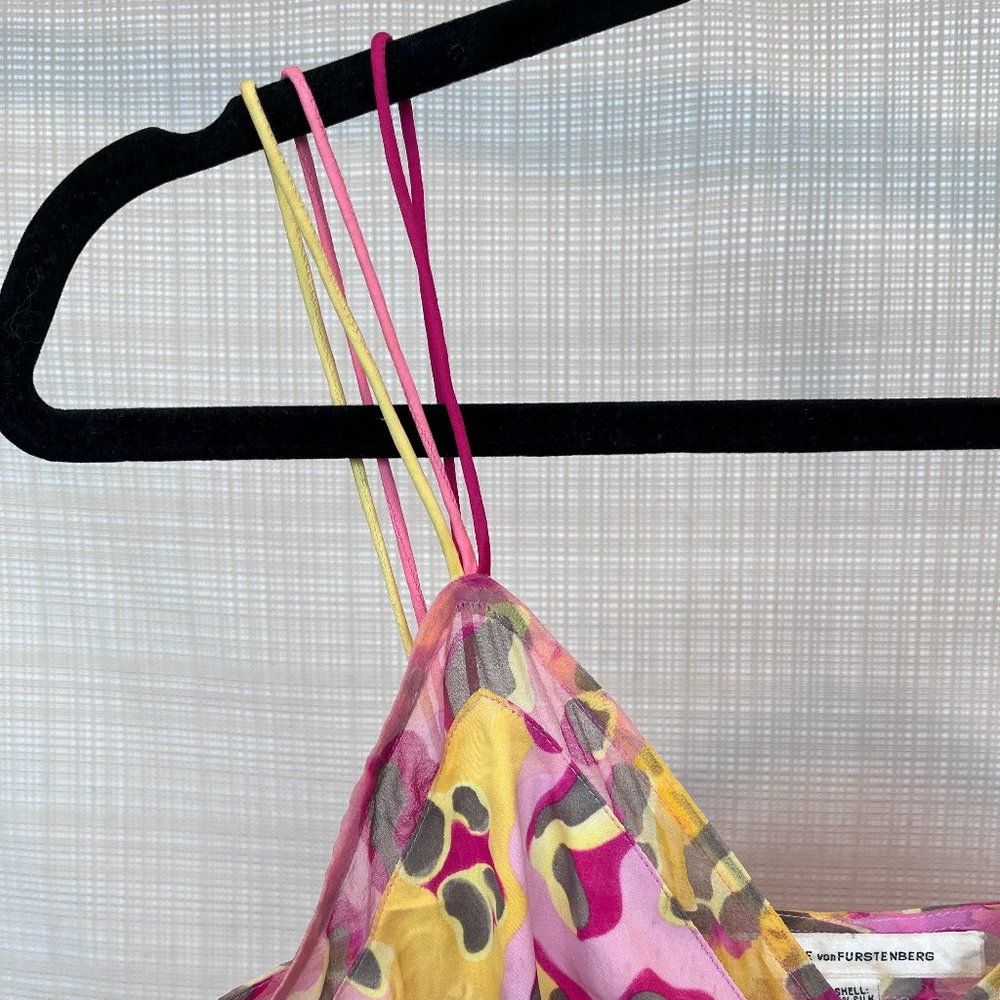 Vintage Babydoll Lace Trim Cami Diane von Furstenberg Silk Ladylike Femi… - Picture 5 of 15